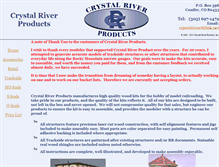 Tablet Screenshot of crystalriverproducts.com